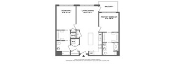 expansive two bedroom, private balcony, double vanity, walk in closets, hardwood floors, luxury finishes,