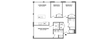 large three bed, corner views, walk in closets, work from home, office, closet space