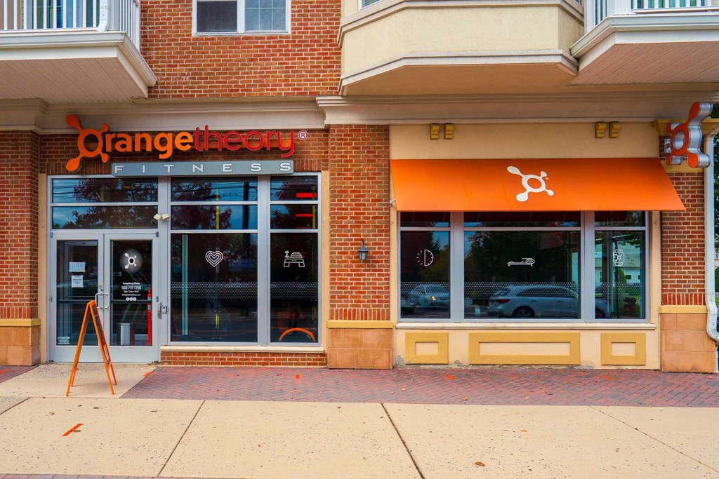A fitness store named Orange Theory Fitness is shown.