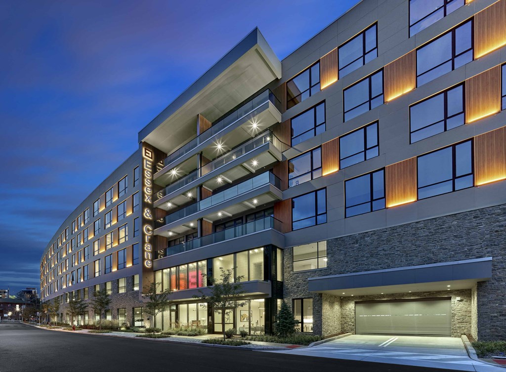 Luxury apartments near NJ Transit train station at Essex & Crane, Orange NJ