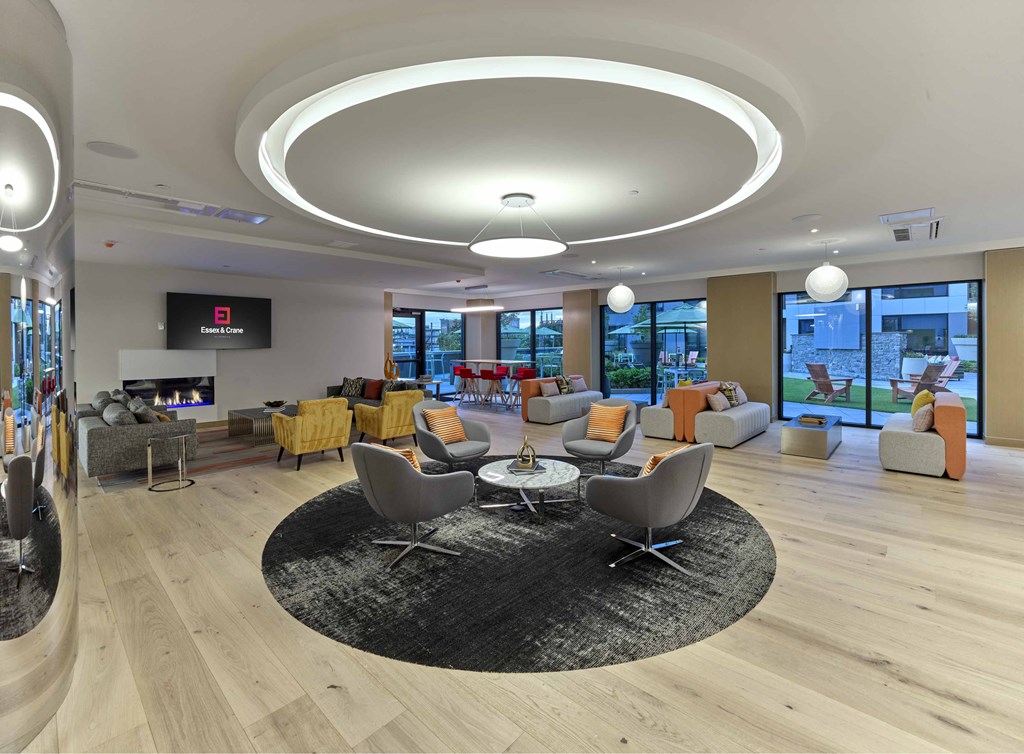 clubroom, luxury apartment, pool table, lounge seating, indoor amenities