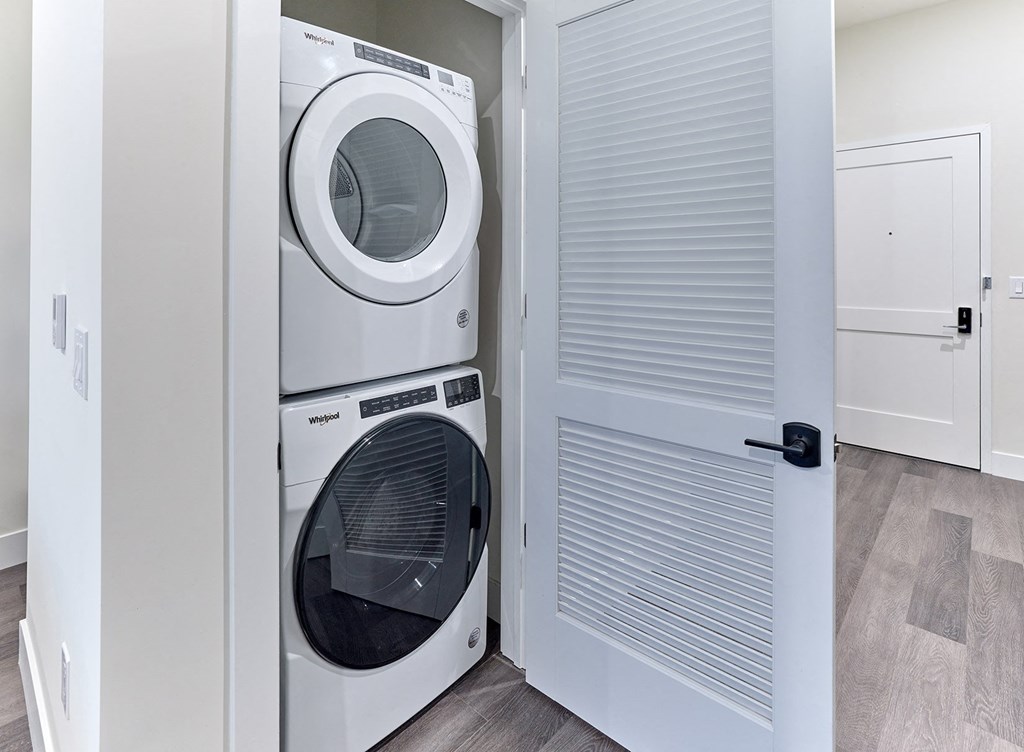 full size washer dryer in home