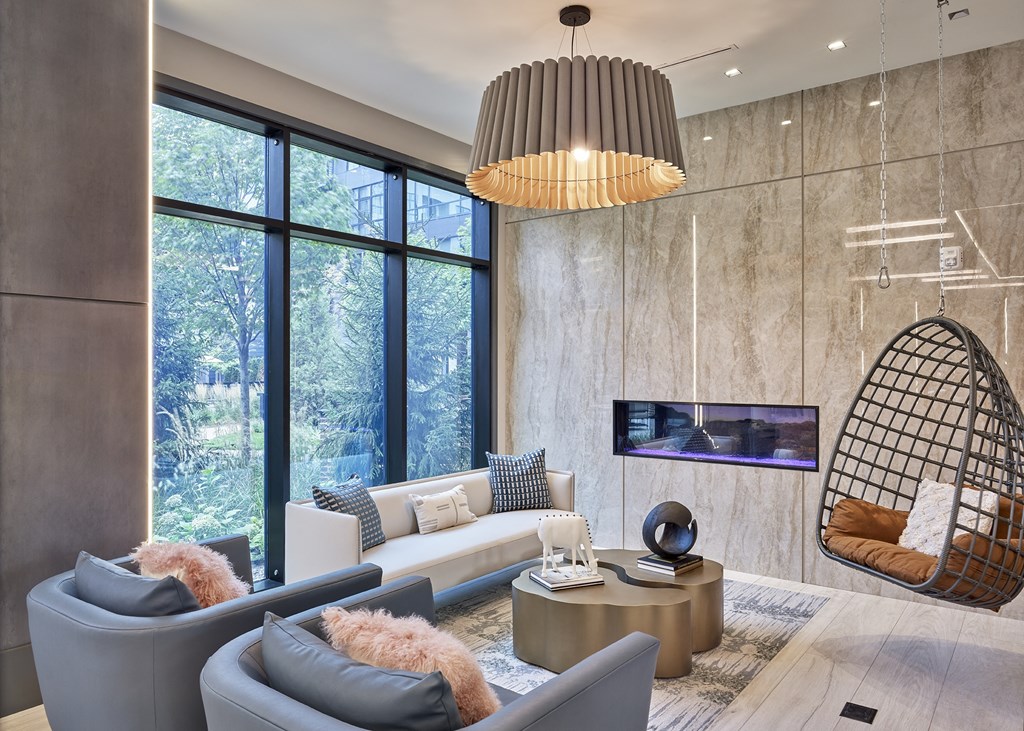 clubroom, lounge seating, fireplace,