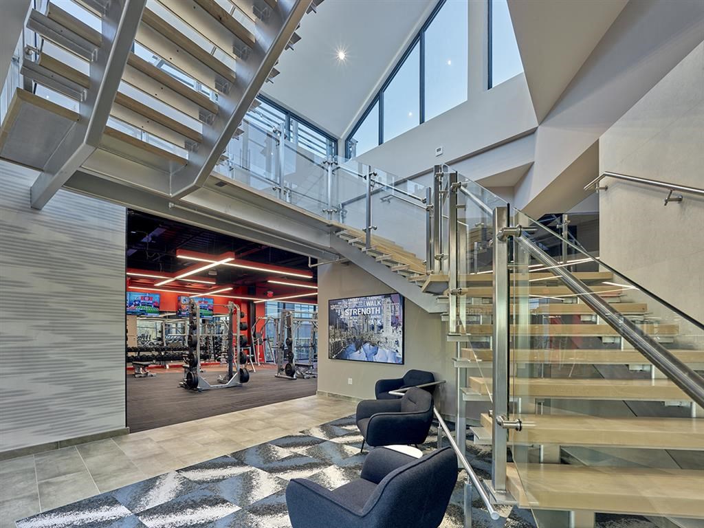 Union Club Staircase to Roof and Fitness Center