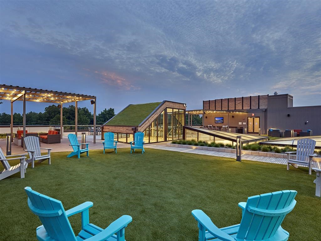 Roof Terrace with Adirondack Chairs