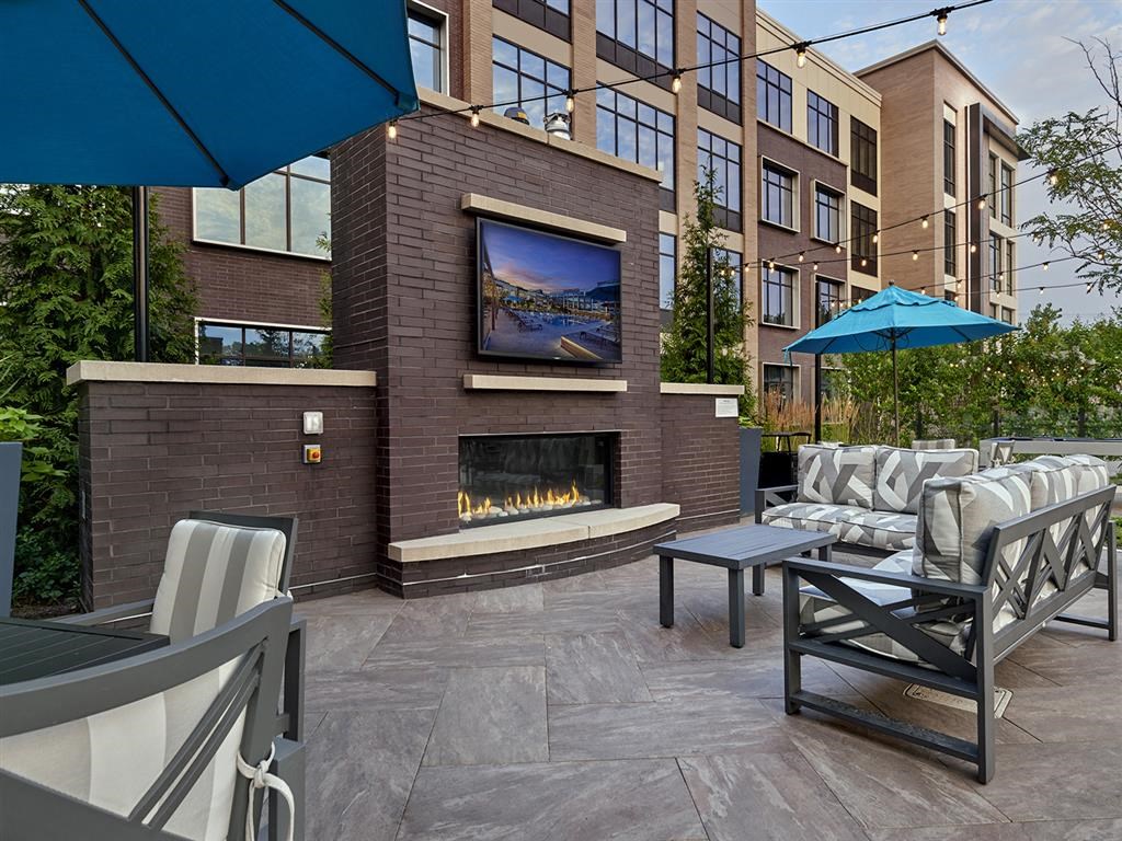 Outdoor TV Lounge Area
