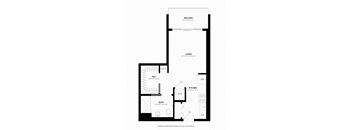 large studio, private balcony, walk in closet