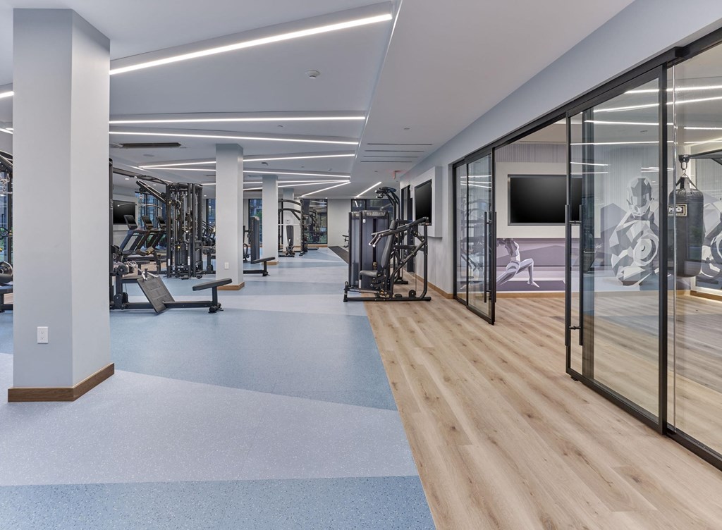 state of the art gym, spacious workout room, multi room fitness center