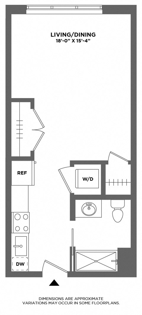 studio, luxury homes, train station, washer dryer in unit