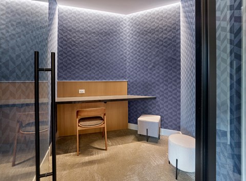 private conference room in a coworking area