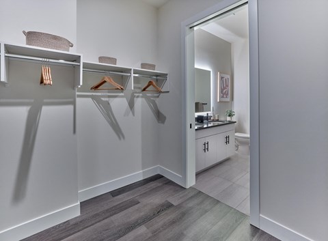 built in closets, walk in closet, large bedrooms,