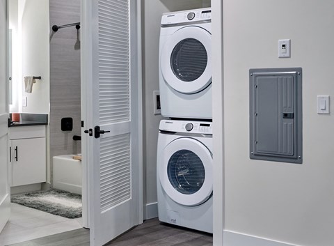 full size washer dryer in unit