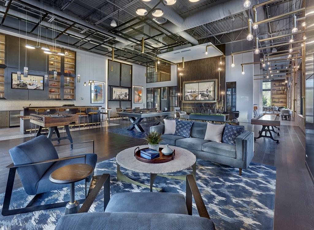 clubroom, lounge, pool table, club house, TV, bar area, shuffle board,