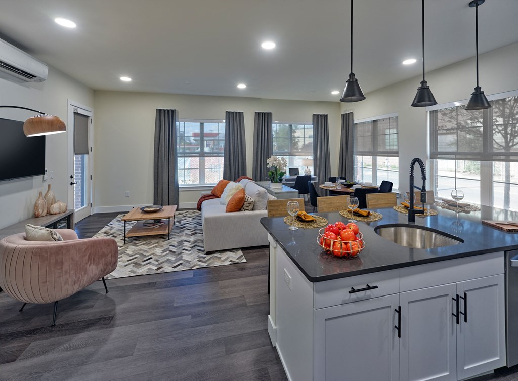 large two bedroom home, open layout