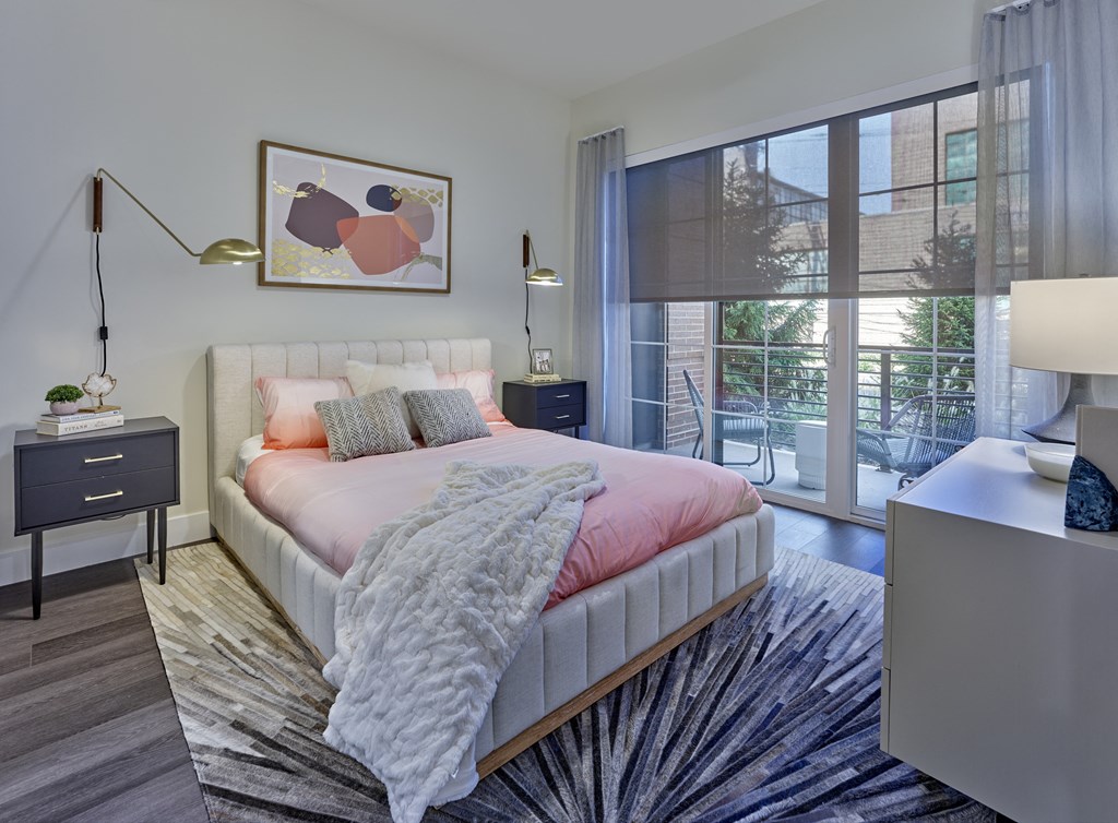 large one bedroom home, private balcony, open living space