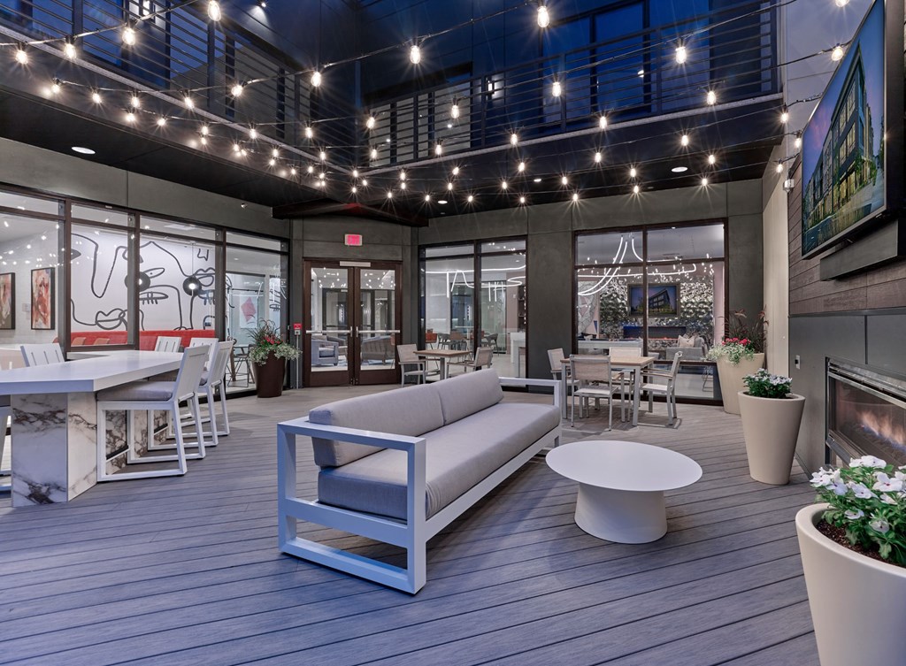 outdoor patio, tv, fireplace, grills