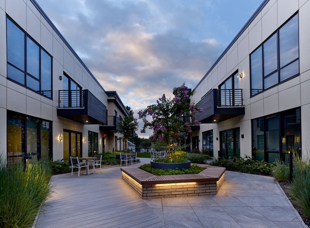 outdoor lounge, patio, clubroom, tv, fireplace