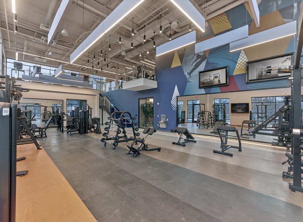 Fitness Center with Murals