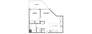 Spacious one bedroom luxury apartment, private balcony, washer dryer in home, stainless steel appliances, large closets