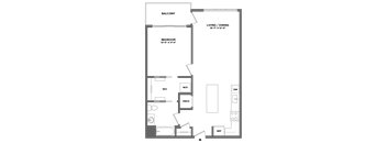 spacious one bedroom luxury apartment with balcony, full size washer dryer, walk in closet, stainless steel appliances, stone countertops