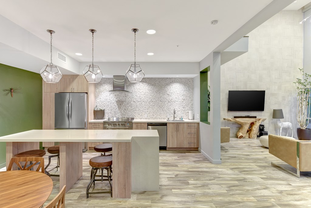Clubhouse kitchen at Parc One, Santee, 92071