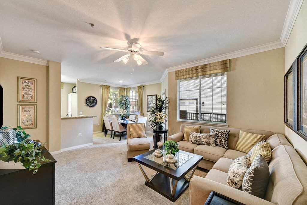 living room at The Missions at Rio Vista, San Diego, CA, 92108