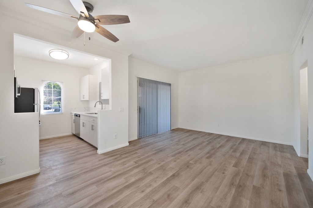 Living room at The Landing at Ocean View Hills Apartments
