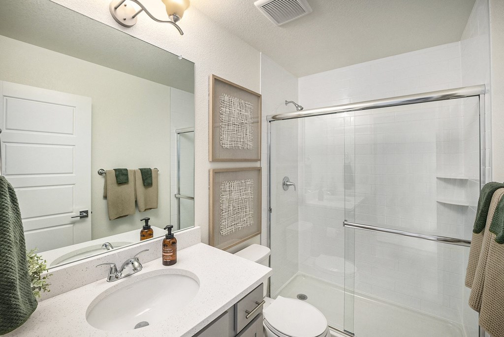 Modern bathroom finishes in Erie, Colorado