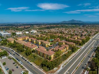 Property Exterior Aerial View at Missions at Sunbow Apartments, CA
