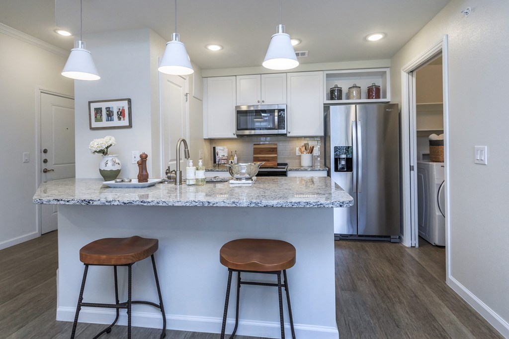 Chef inspired kitchen with stainless steel appliances