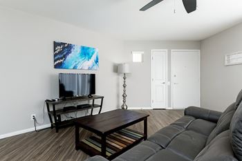 Renovated Living Room at Village Square, La Jolla