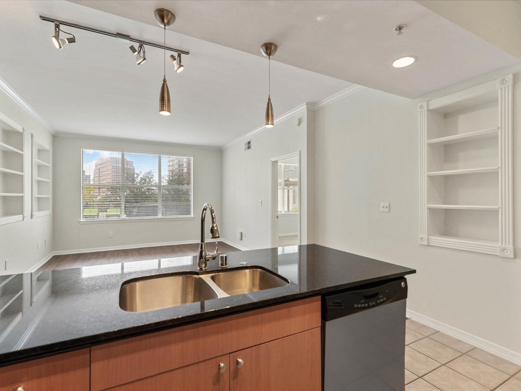 Kitchen and living area