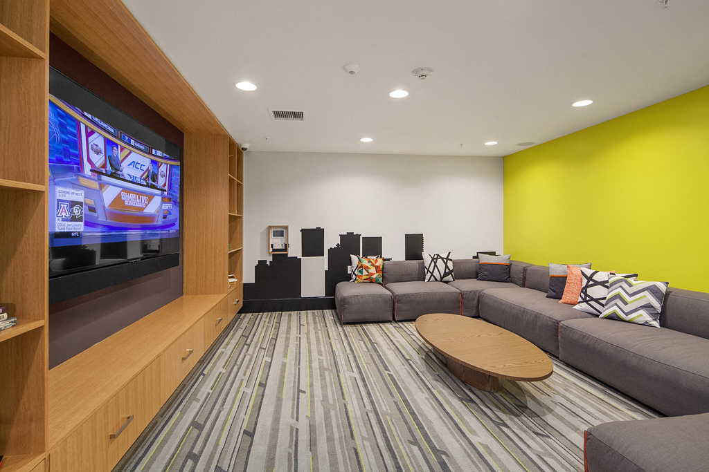 Radius Apartments Theater Room
