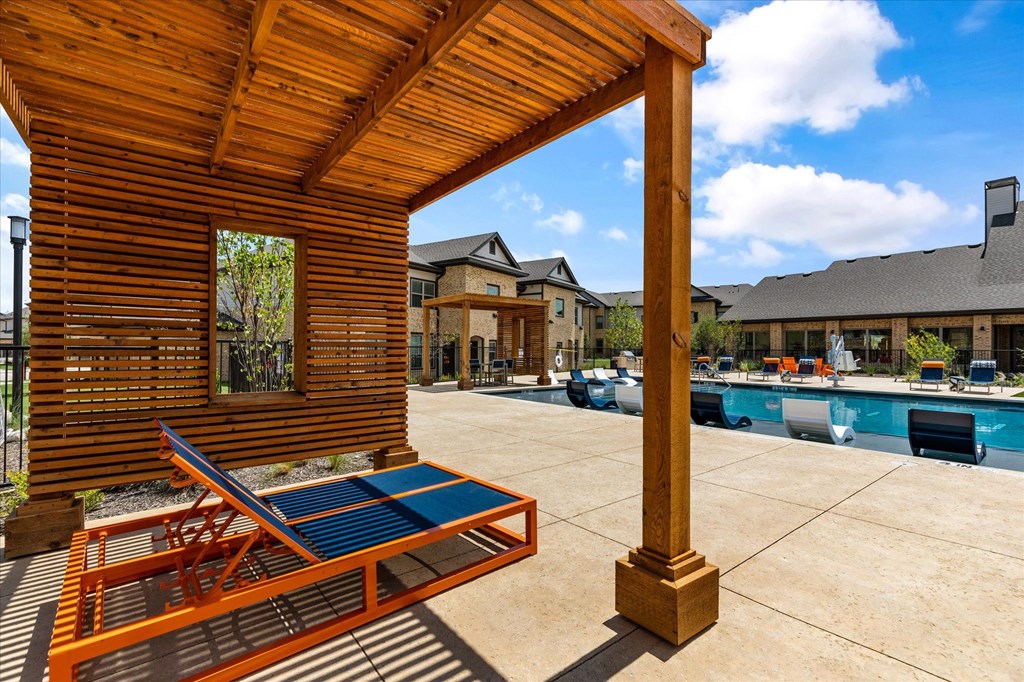 swimming pool and pergola