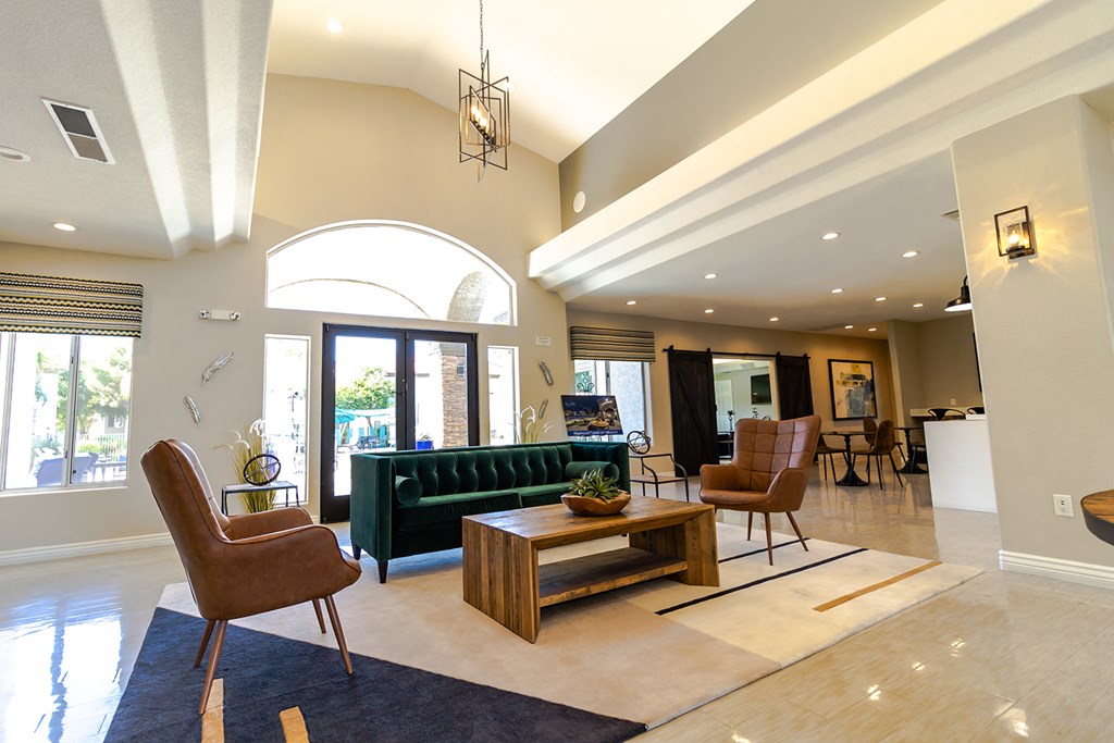 the lobby at the enclave at woodbridge apartments in sugar land, tx