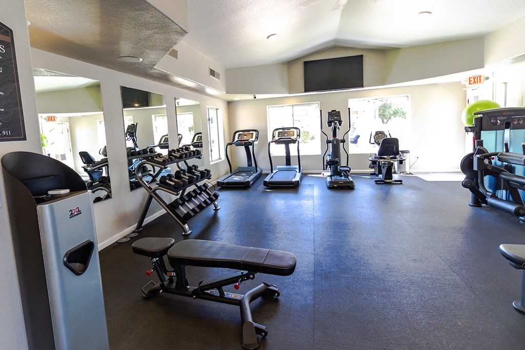 our state of the art gym is fully equipped with free weights and cardio equipment