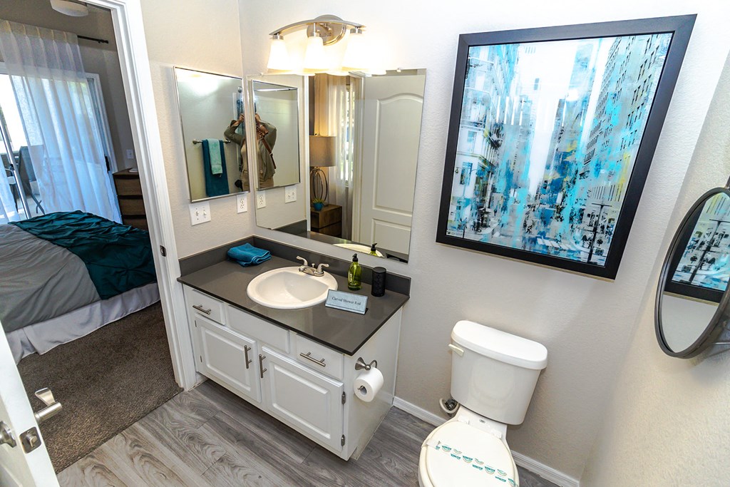 this is a photo of the bathroom in a 1 bedroom apartment at deer hill apartments in c