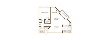 1 Bed - D Plan 2D at Enclave, Paramount, CA 90723
