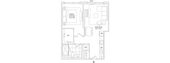 A floor plan of a house named Juliet shows a primary bedroom and a great room.