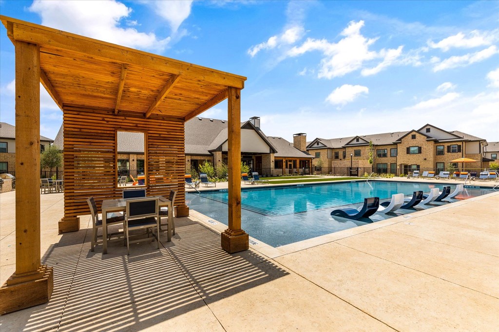 take a dip in the pool at villas at houston levee west apartments in cord