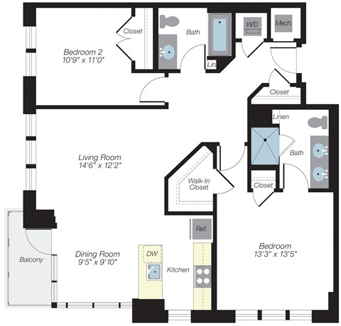 1144 sq ft floorplan