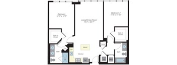 1179 sq ft floorplan