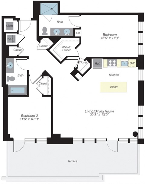1219 sq ft floorplan