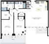 1117 sq ft floorplan
