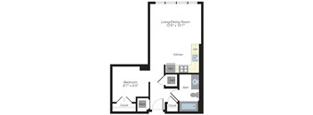 537 sq ft floorplan