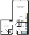 537 sq ft floorplan