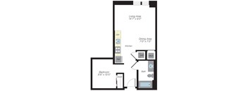 554 sq ft floorplan