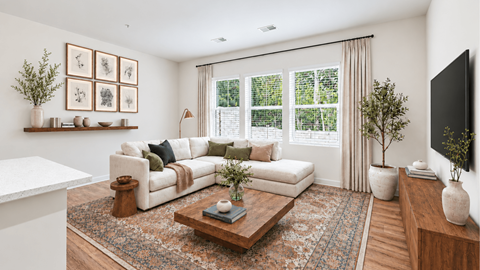 Spacious Townhome Living Room