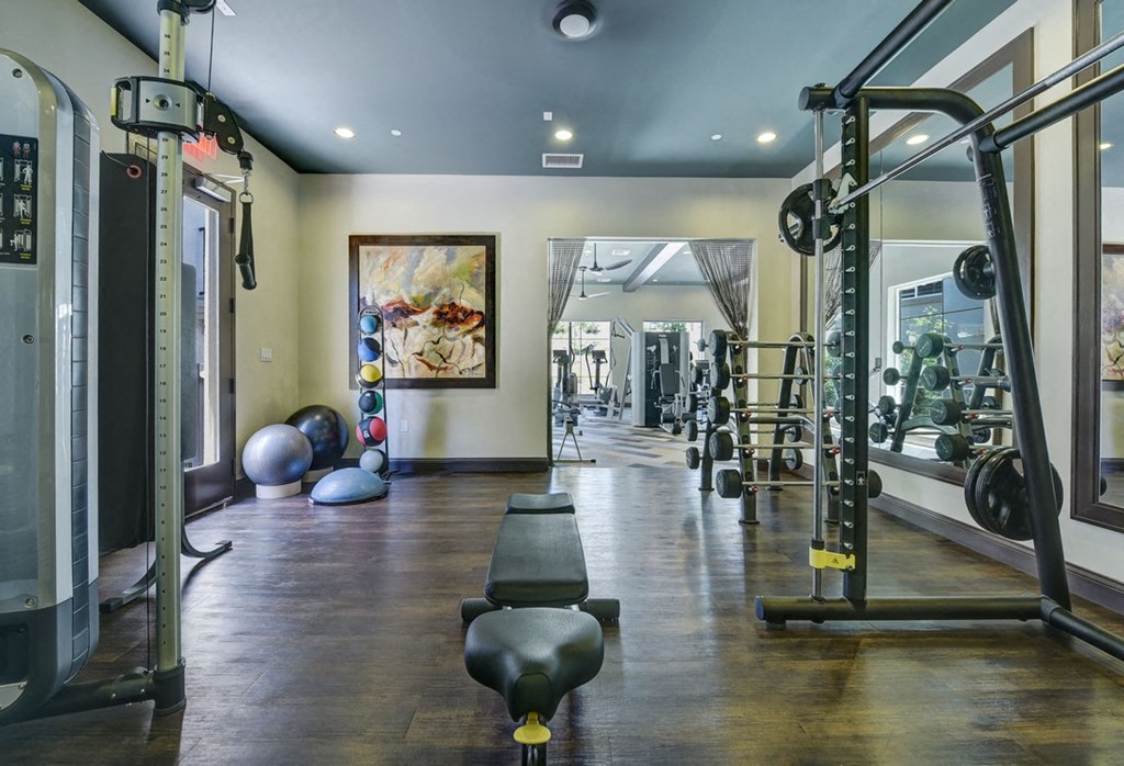 fitness center at Seta Apartments