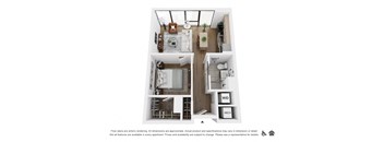 bedroom floor plan at the villas at falling waters townhomes for rent in west om